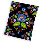 Sweet Home Flowers Fleece plaid 150 x 200 cm