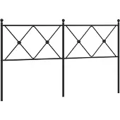 vidaXL Vervangend hoofdbord 160 cm metaal zwart