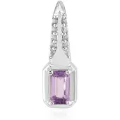 Cavill - Zilveren hanger - 925 Sterling Zilver gerhodineerd - Paarse Scapoliet 0,196 ct en 0,061 ct zirkonen - Elegante achthoek - Luxe hanger