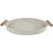 Merkloos Dienblad Ray beige metaal 42x36x3cm beige Metaal Decoratieve dienblad