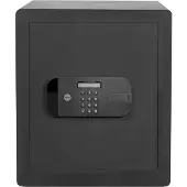 Yale Smart Living YSEB/400/EB1, Vrijstaand veiligheidsmeubel, zwart, cijferslot, staal, geschikt voor plaatsing op de vloer of aan de wand, 2 planken