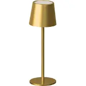 FH Lighting LED tafellamp Roxi, goudkleurig, metaal, IP54, dimbaar, messing / goud, Woon-/ Eetkamer, metaal, Modern