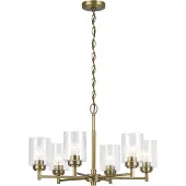 Kichler LED Kroonluchter | 6X E27 Max 60W | Natural Brass