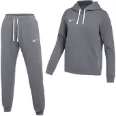 Nike Park 26 Fleece Pullover Hoodie Joggingpak Dames Donkergrijs Wit