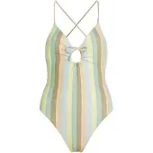 O'Neill Badpak 'Jaida' beige / lichtblauw / groen / riet