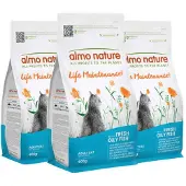 Almo Nature 3x Kattenvoer Droog Life Maintenance Vette Vis 400 Gr