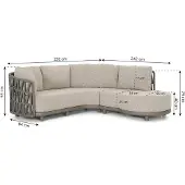 Santika Furniture Santika Cayora organisch loungeset 2-delig