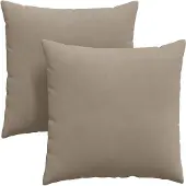 vidaXL Zitkussens 2 st Stof Taupe 80 x 80 cm