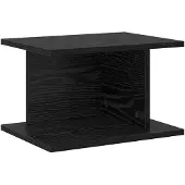 vidaXL Nachtkastje Zwart Eiken 40 x 30 x 25 cm Bewerkt hout