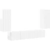 vidaXL Tv Wandkast Set 4 st Hoogglans wit Bewerkt hout