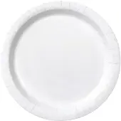 Unique - 16 witte kartonnen borden 23 cm wegwerp rond