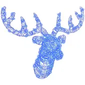vidaXL Rendier Decoratie met 140 LED Blauw 68 x 36,5 x 62,5 cm Acryl