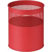 V-Part - Geperforeerde papierbak 30 liter - Rood - Prullenbak