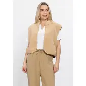 Penn & Ink Dames Blazers Waistcoat - Camel - Maat M