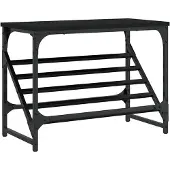 vidaXL Schoenenrek 60x30x45 cm bewerkt hout zwart