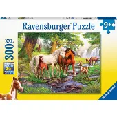 Ravensburger Wilde Paarden bij de Rivier Puzzel (300 XXL stukjes)