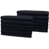 Eleganzzz Badstof Badlaken 100% Katoen 70x140cm - black - Set van 12