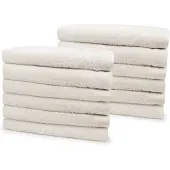 Eleganzzz Badstof Handdoek 100% Katoen 50x100cm - ivory - Set van 12