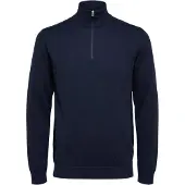 Selected Halve Ritssluiting Trui Heren Blauw XXL