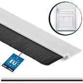 KOTARBAU Deurborstel, PVC, 1 m, Wit, 45 mm, Borstelafdichting, Tochtstrip met Borstel, Tochtstrip Onderkant Deur, Deurborstel Nylon, Deurstrip Tegen Ongedierte, Zelfklevend