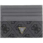 GUESS Leren kaarthouder Milano Card Holder Black / Antracite grijs