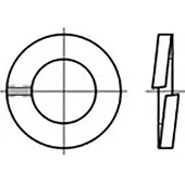 Toolcraft TO-6854040 Veerring Binnendiameter: 6 mm DIN 127 Verenstaal 1000 stuk(s)