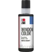 Marabu Fensterfarbe fun & fancy 073 80 ml, Schwarz