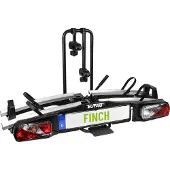 Eufab Finch Towbar Bike Rack 13 Pin - 2 Bikes (E-Bikes Compatible) Zwart Zilver