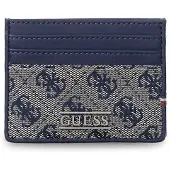 GUESS kaarthouder Boston Card Holder Sand Blue donkerblauw
