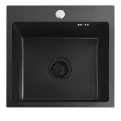 REA Leo 40 - Keukenspoelbak - Zwart - 40x45x18,5cm