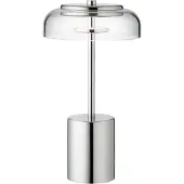 Nuura Blossi Mini Tafellamp Draagbaar Chroom / Doorzichtig - Draagbare lampen Metaal Clear - 1028003