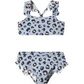 Name it Meisjes bikini set nmfzanimal wit/multicolor dierenprint
