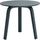 HAY Bella Salontafel Blue Charcoal Lacquered Solid Oak | Ø 45 cm x H 39 cm