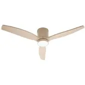 LUCANDE LED plafondventilator Sorin, beige, DC, stil, IP44 Sorin, crème / amber, Woon-/ Eetkamer, metaal, Modern