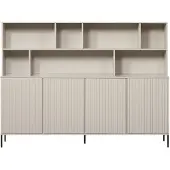 Woood New Gravure Wandkast B 200 cm - Grenen - Dust