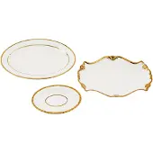 Pols Potten Serviesset Golden Finds White (Set van 3)