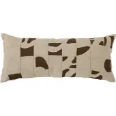 HK Living Natural patched kussen 30x70 cm Beige