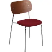 Fonq Isel Eetkamerstoel - Rood / Chroom