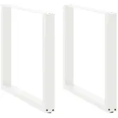 vidaXL Eettafelpoten 2 st U-vormig 90x(72-73) cm staal wit