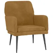 vidaXL Fauteuil 62x79x79 cm fluweel bruin