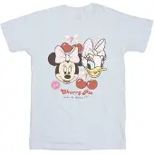Disney Meisjes Cherry Pie Minnie Mouse & Daisy Katoenen T-Shirt (Wit)