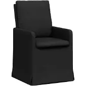 vidaXL Eetstoelen 2 st Stof Zwart 57 x 67 x 98 cm
