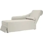 vidaXL Chaise longue met bolster en rechterarmleuning fluweel crème