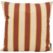 NOVÉE Riviera Stripe Crème/Roest Kussenhoes | 45 x 45 cm | Katoen/Polyester