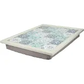 Creative Tops - Laptray, Schoot Dienblad, Groenblauwe Tegeltjes, 44 x 34 cm - Creative Tops