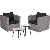 Garden Impressions Missoula balkonset – 4-delige wicker loungeset