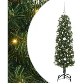 vidaXL Kunstkerstboom Groen 150 cm PVC en Staal en Kunststof