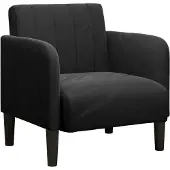 vidaXL Fauteuil met armleuningen 54 cm fluweel zwart
