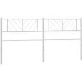 vidaXL Vervangend hoofdbord 193 cm metaal wit