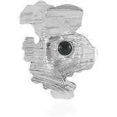 Cavill - Zilveren hanger - 925 Sterling zilver platina verguld - Ethiopische Mezezo opaal 0,47 ct ronde cabochon - stijlvol bezel ontwerp